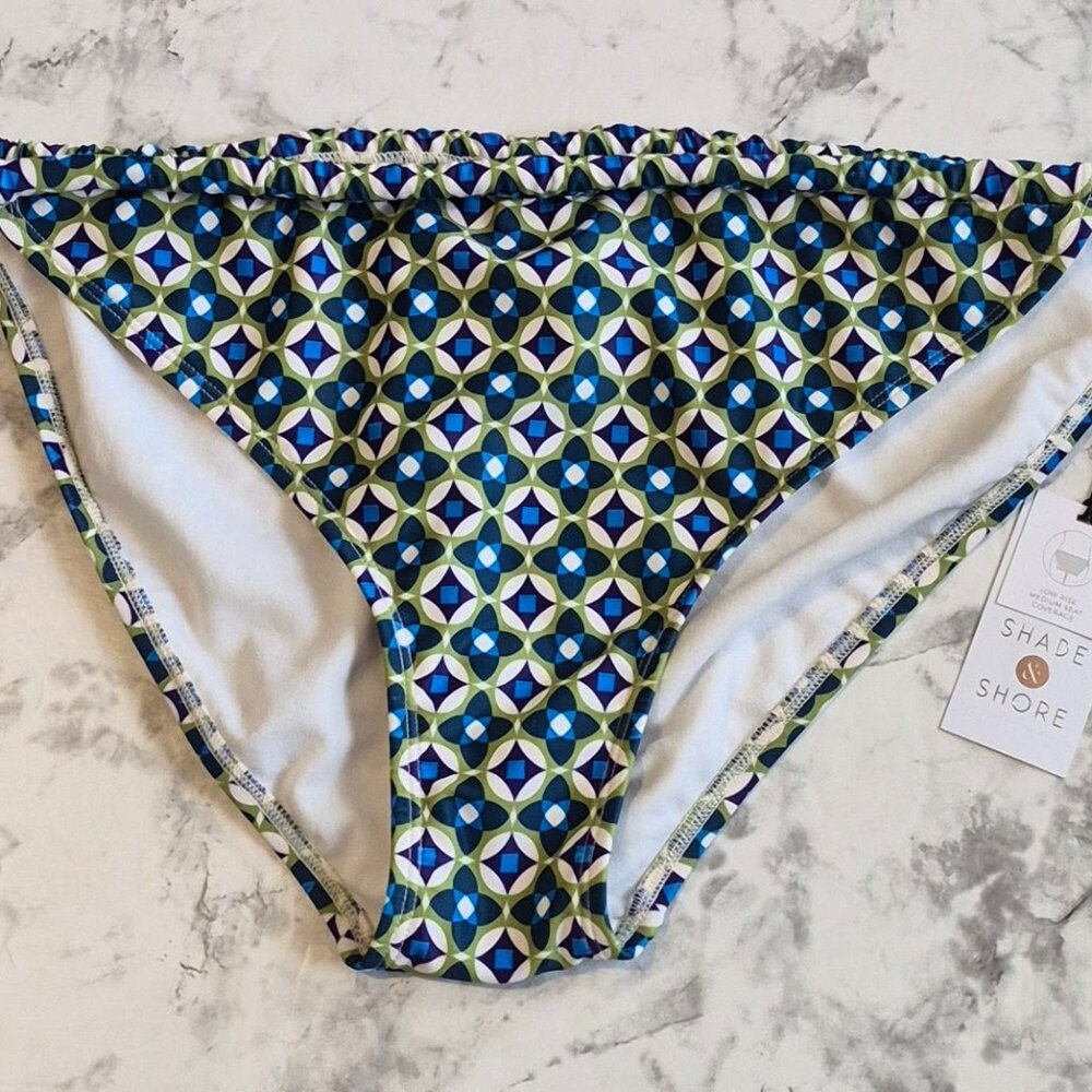 Shade & Shore Geometric Low Rise, Medium Coverage Bikini Size XL(16)